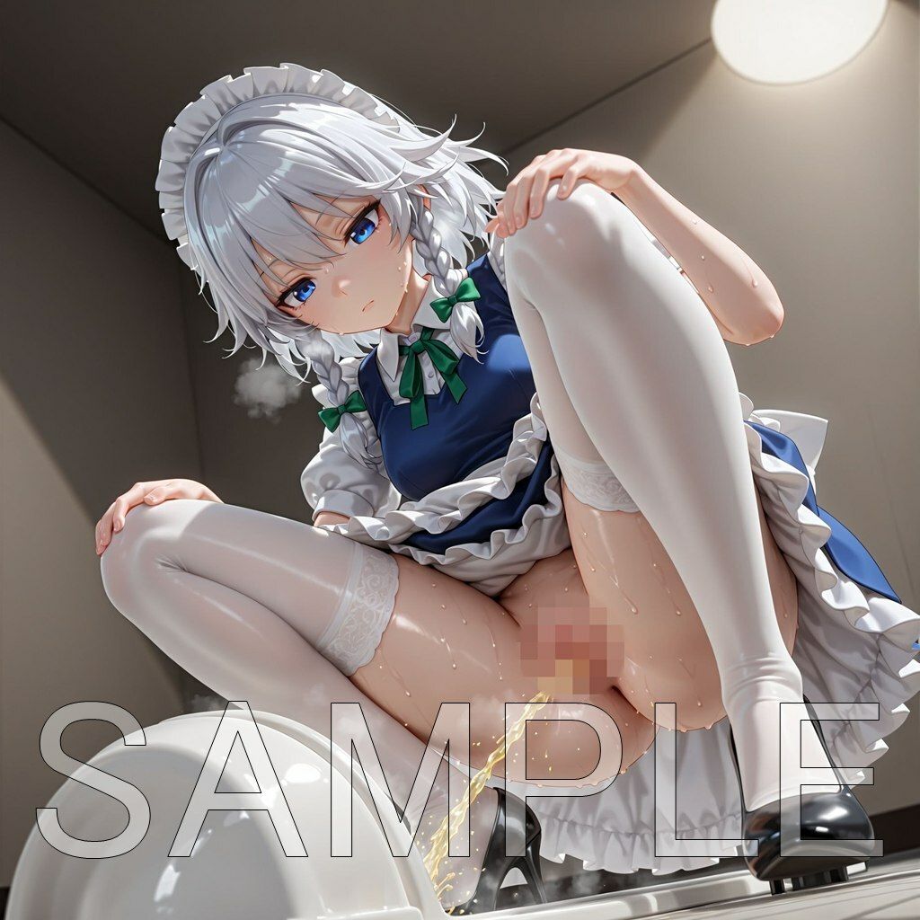 十六夜咲夜和式放尿 - サンプル画像 1