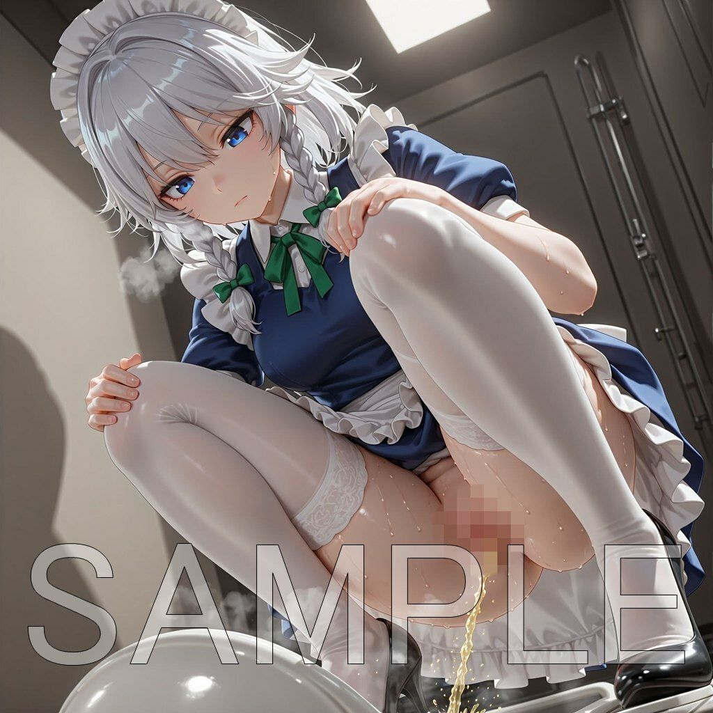 十六夜咲夜和式放尿 - サンプル画像 2