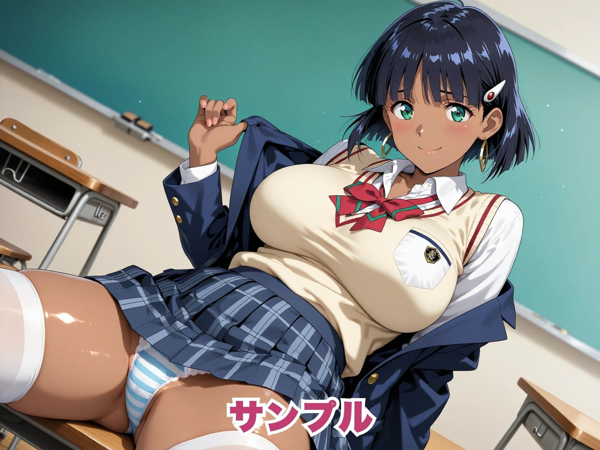 【ふしぎの海のナ●ィア】褐色美少女が制服姿のまま、快感に溺れるまで。 - サンプル画像 2