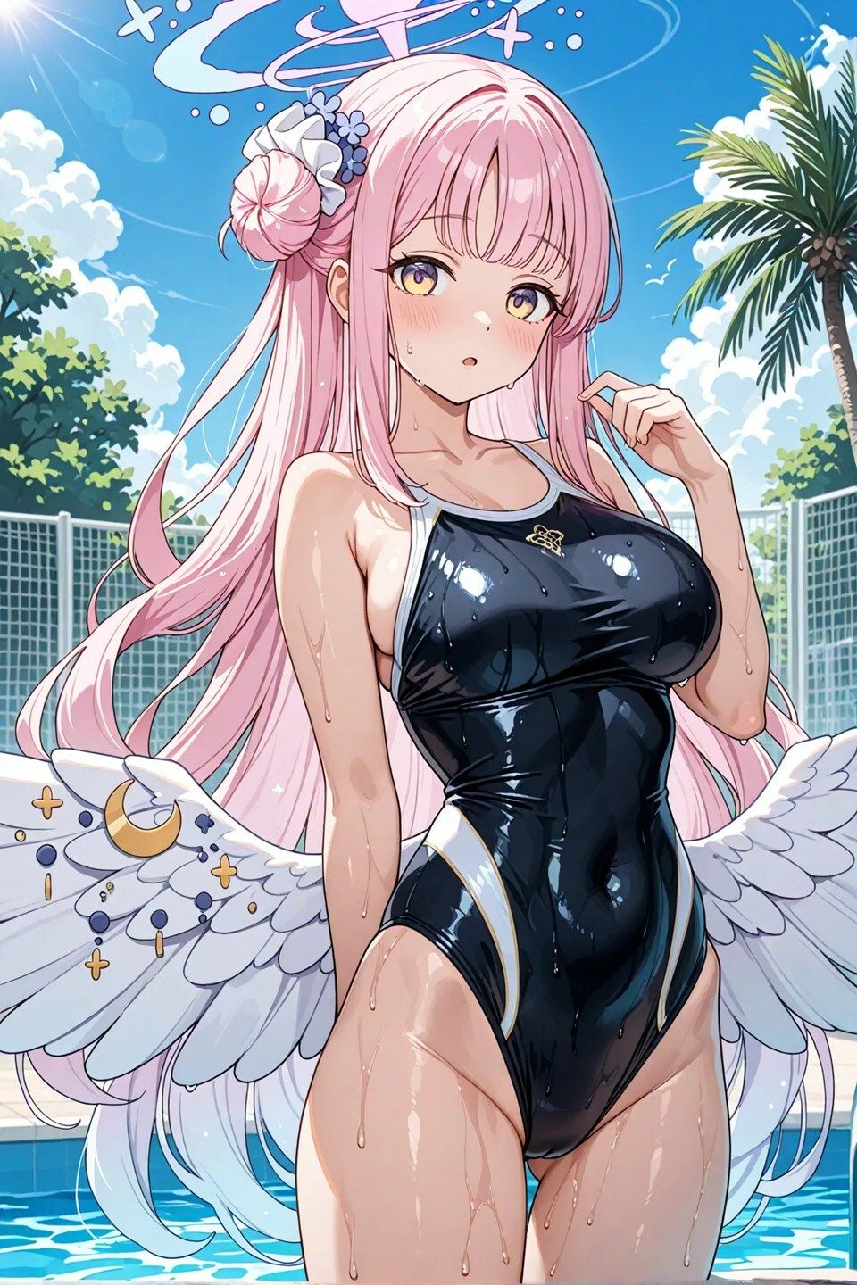 ブルアカ聖園ミカのドキドキ水着エロCG集 - サンプル画像 8