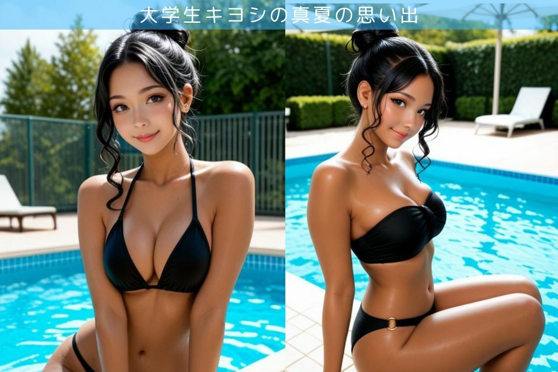 バイト先の外国人さんとプールでエッチ三昧な件 - サンプル画像 1