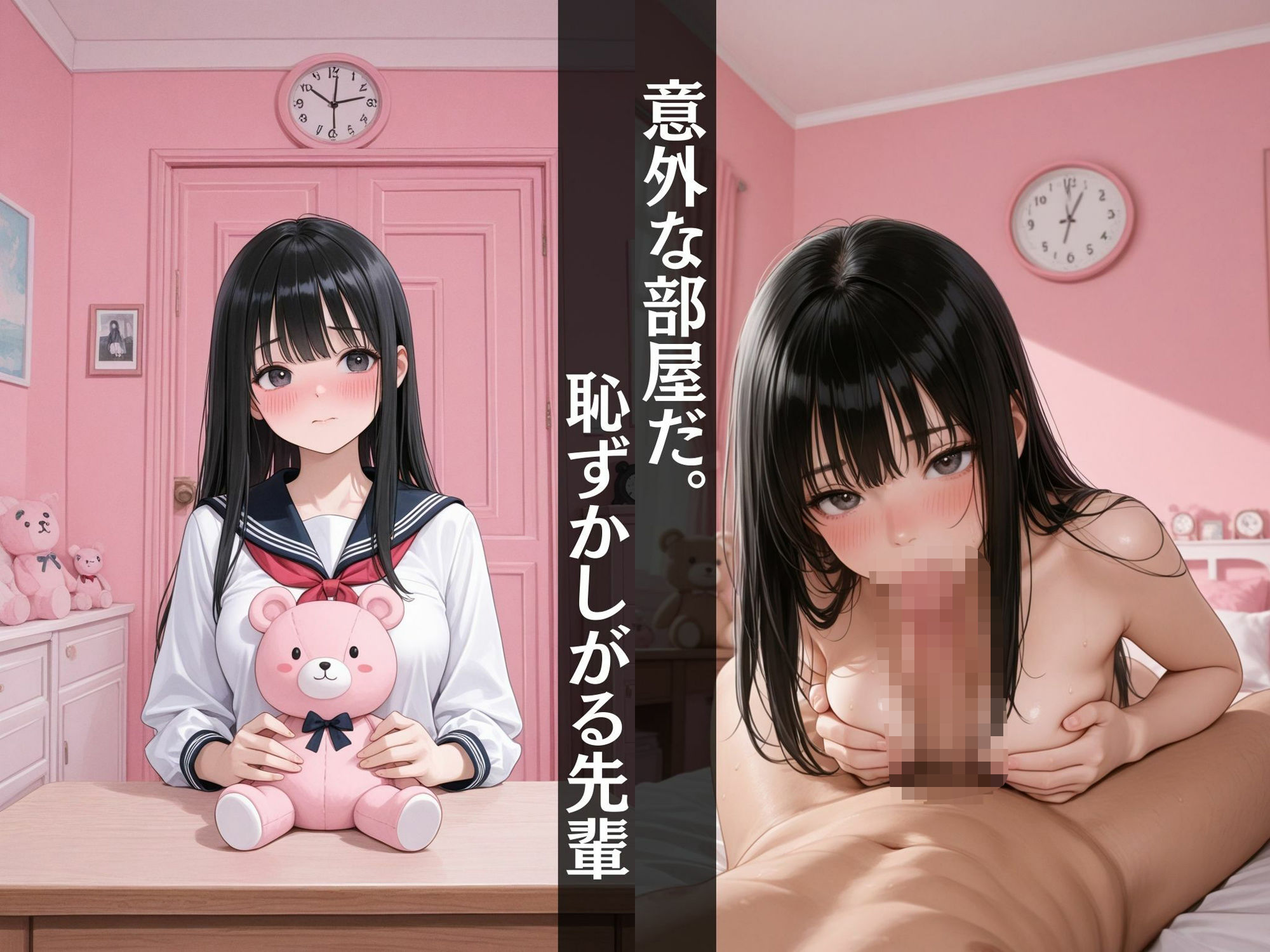 【せんぱい】  憧れの先輩が絶叫潮吹き！〜招かれた意外に可愛い部屋〜 - サンプル画像 5