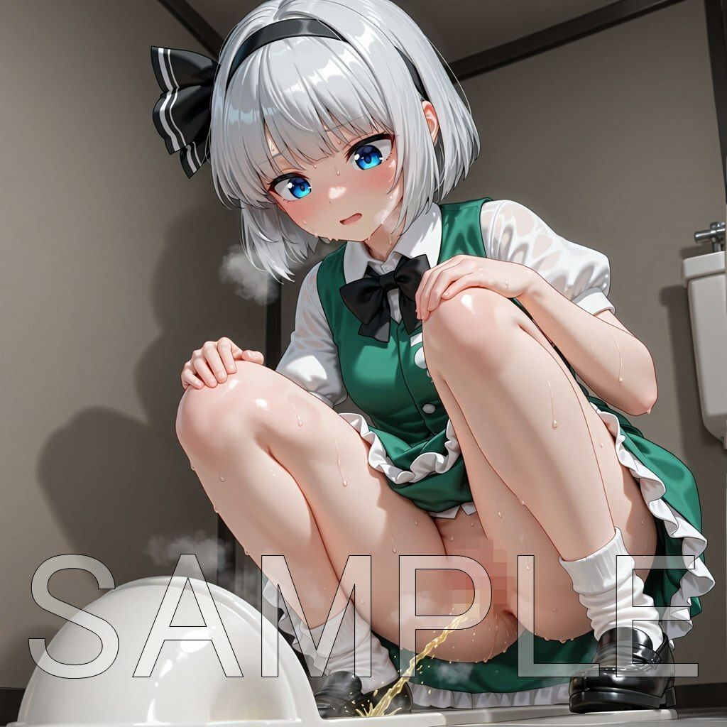 魂魄妖夢和式放尿 - サンプル画像 3