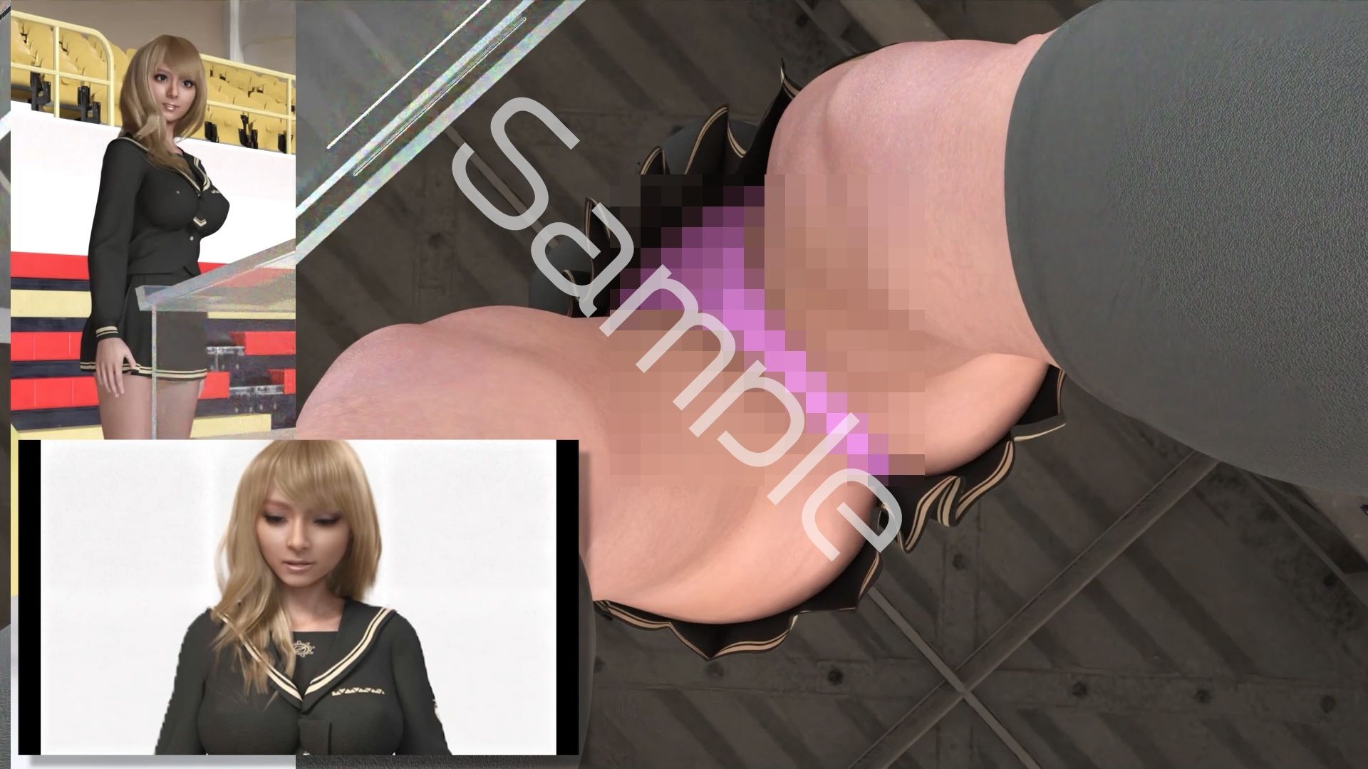 【△100●100】学校ではちょっぴり不良の古館友梨・県警からの事情聴取で、自らの盗撮被害動画の確認を強いられる:Vol.R001『演説の際に真下からスカート内を盗撮されていた件』 - サンプル画像 2