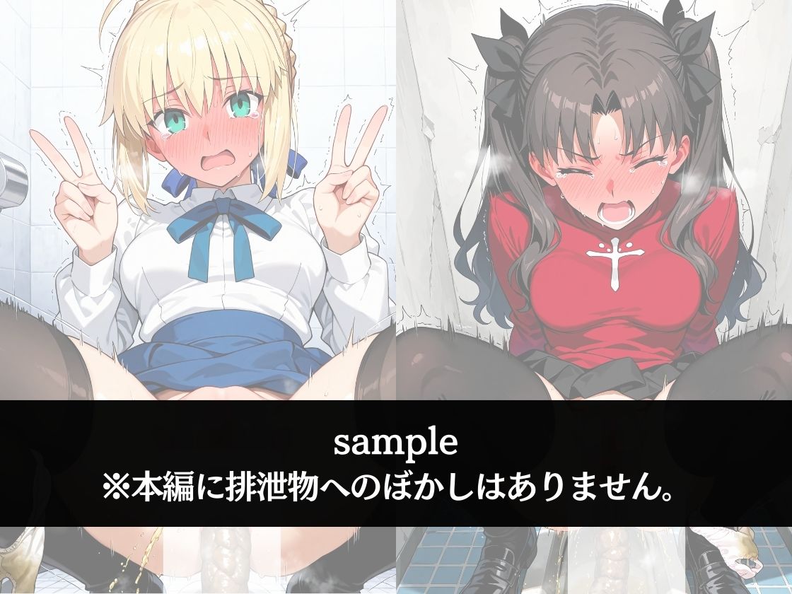 極太ウンコトイレ乱入〜絶対に見られたくない姿〜F〇te - サンプル画像 1