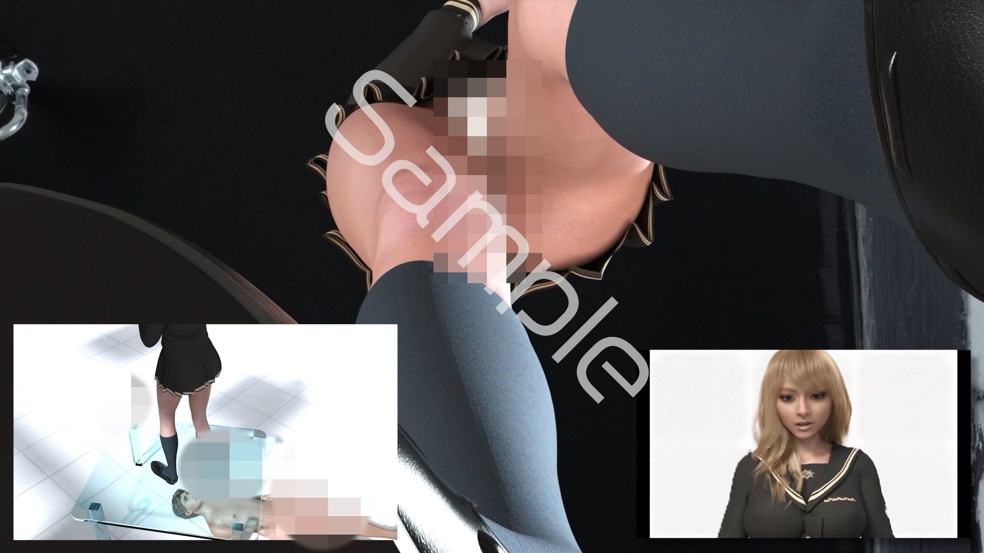 【△100●100】学校ではちょっぴり不良の古館友梨・県警からの事情聴取で、自らの盗撮被害動画の確認を強いられる:Vol.R002『スカート内真下直覗き風俗でのアルバイトがバレるヽ（゜▽、゜）ノ』 - サンプル画像 1