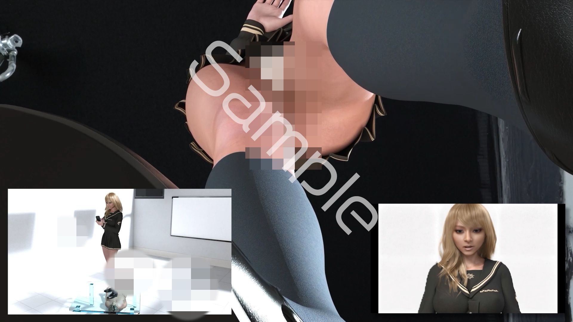 【△100●100】学校ではちょっぴり不良の古館友梨・県警からの事情聴取で、自らの盗撮被害動画の確認を強いられる:Vol.R002『スカート内真下直覗き風俗でのアルバイトがバレるヽ（゜▽、゜）ノ』 - サンプル画像 2