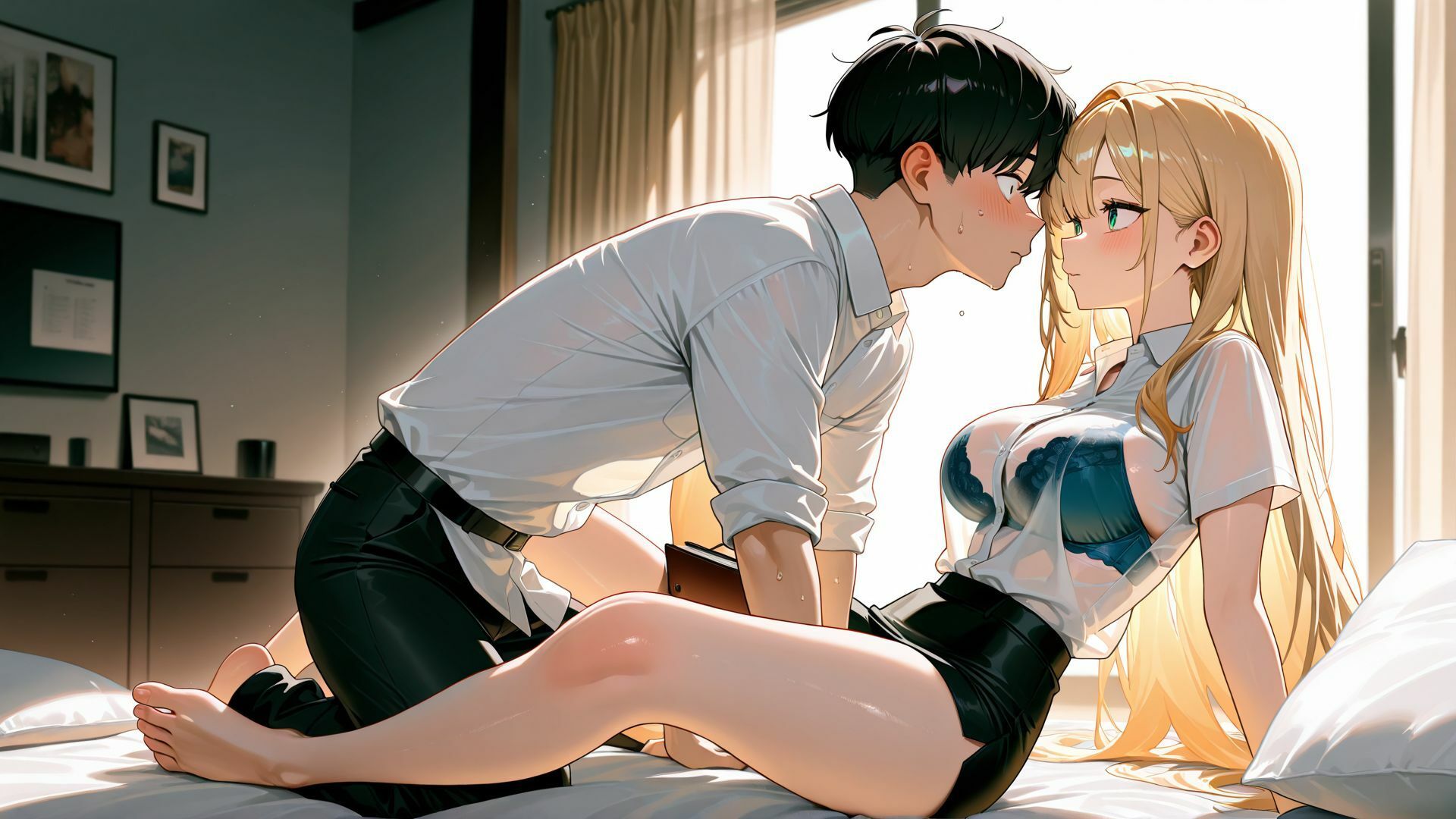 金髪ギャル  急な訪問 - サンプル画像 1