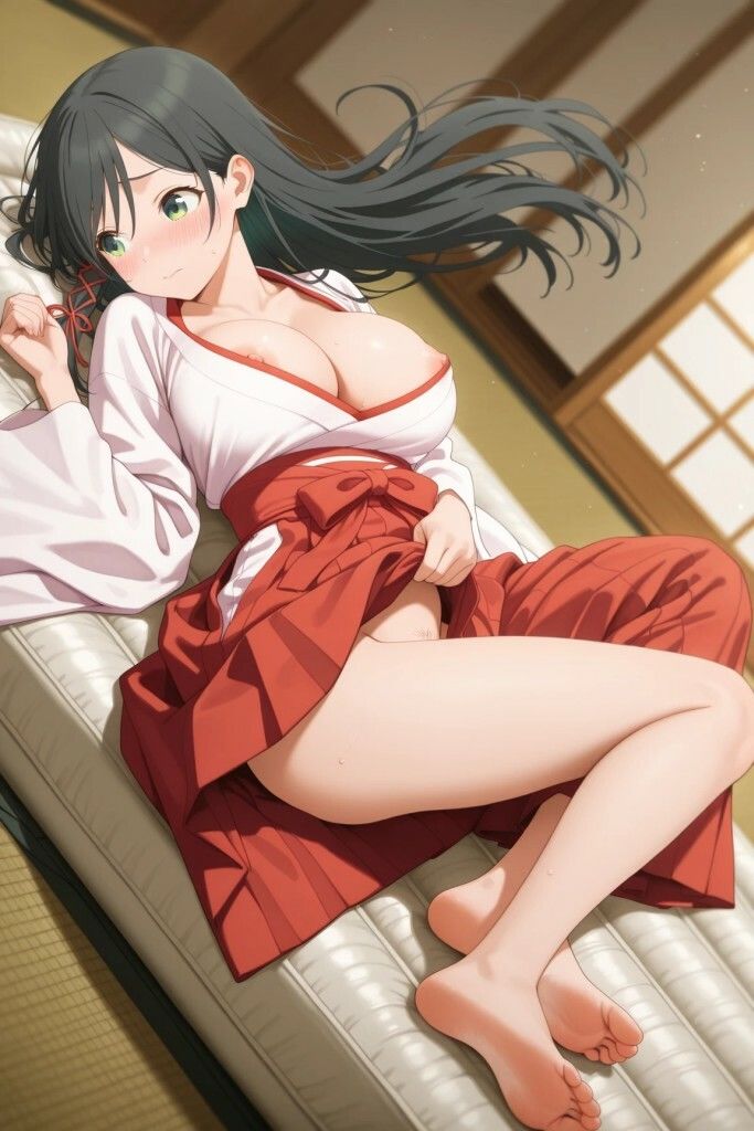 甘神風味  僕を胸で誘惑する巫女さん - サンプル画像 3