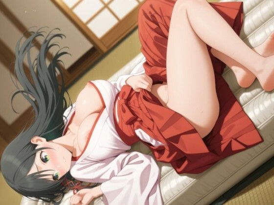 甘神風味  僕を胸で誘惑する巫女さん