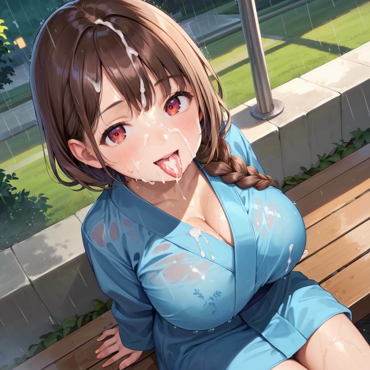 夕立に濡れた浴衣〜流れる雫が眩しすぎて〜4【厳選CG330枚収録】 - サンプル画像 10