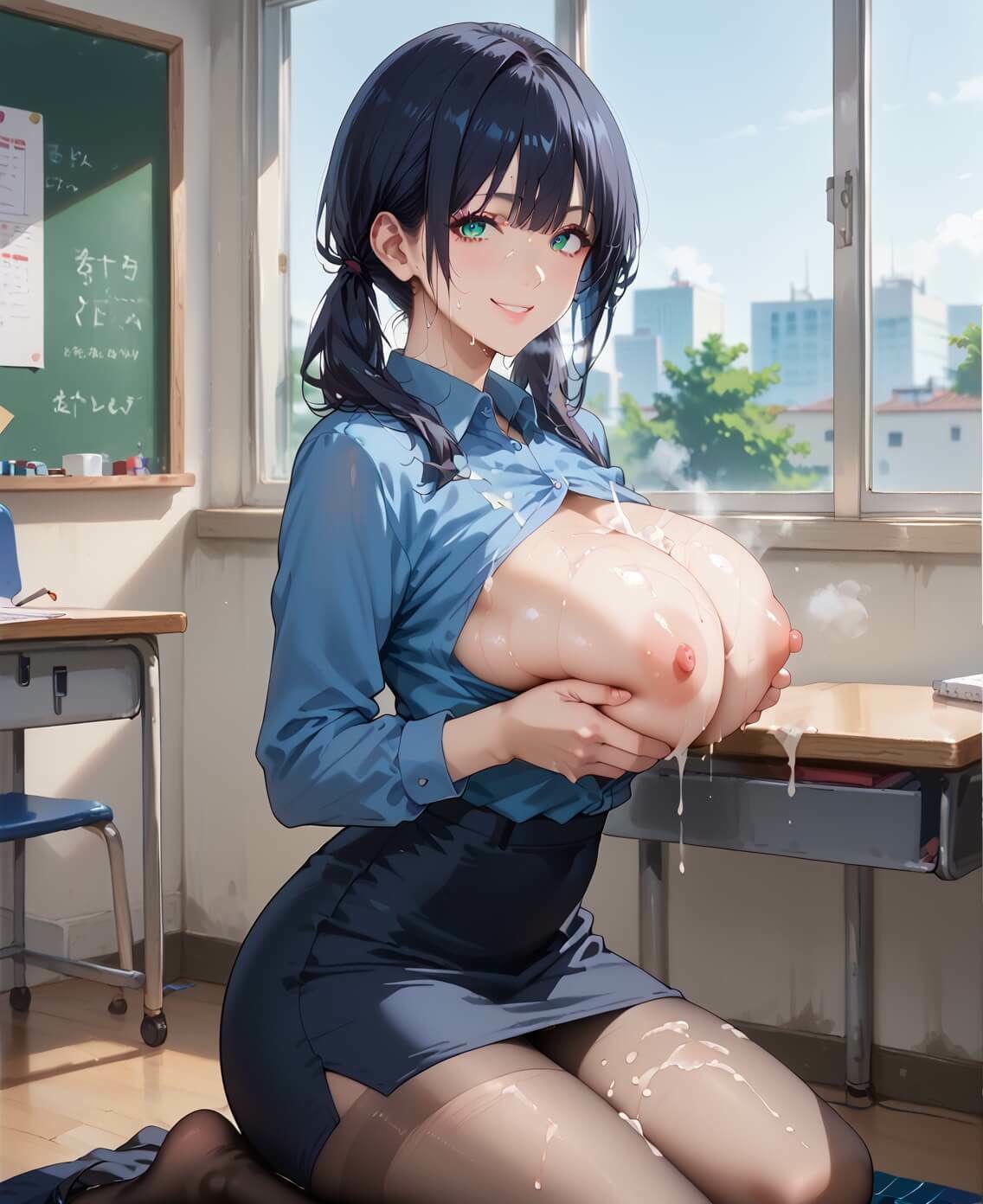 新任教師は誘惑する6！巨乳新人女教師は俺を誘惑するんです！200枚 - サンプル画像 4