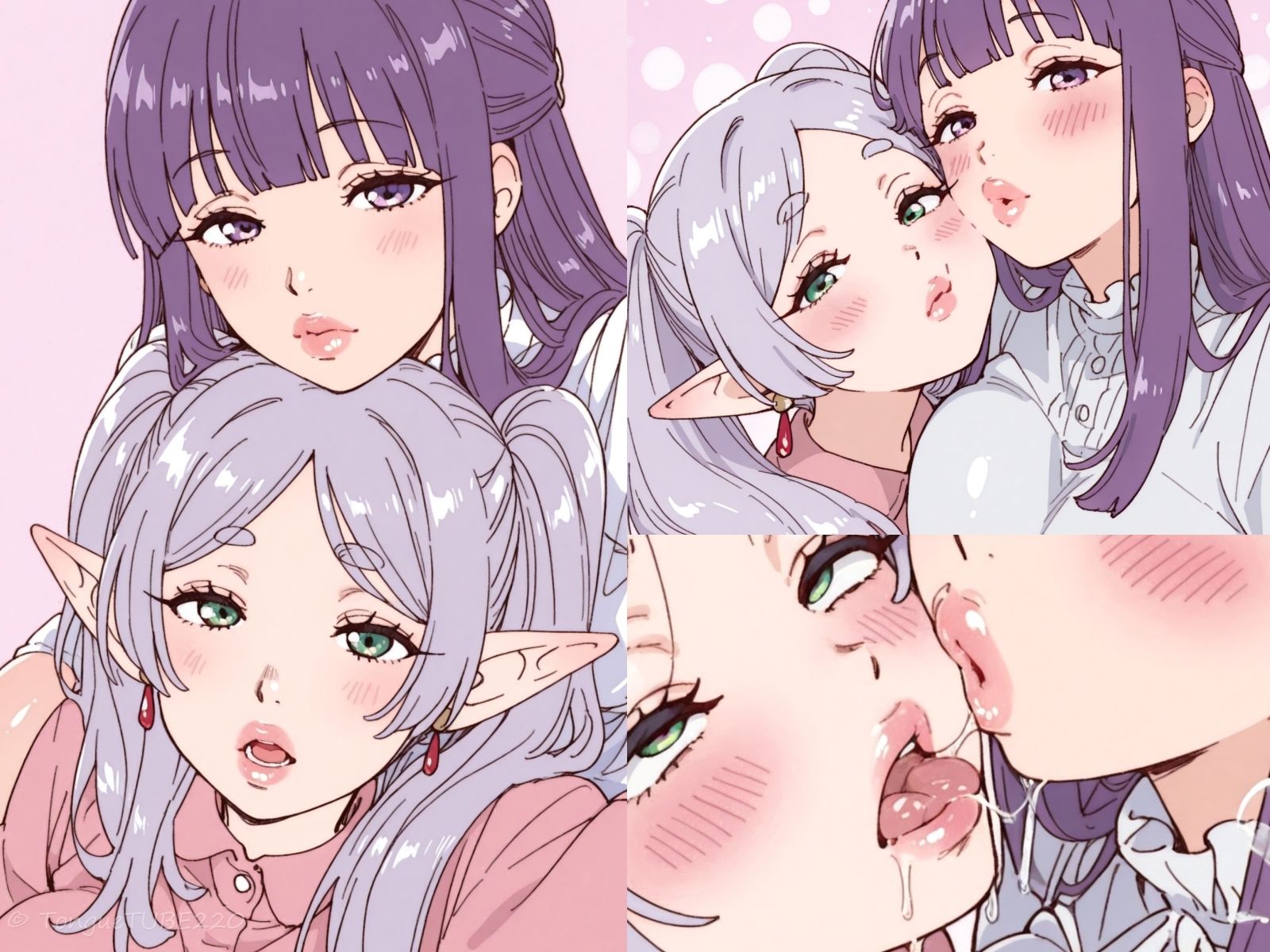 フ〇ーレン×フ〇ルンとベロチューしよ - サンプル画像 1