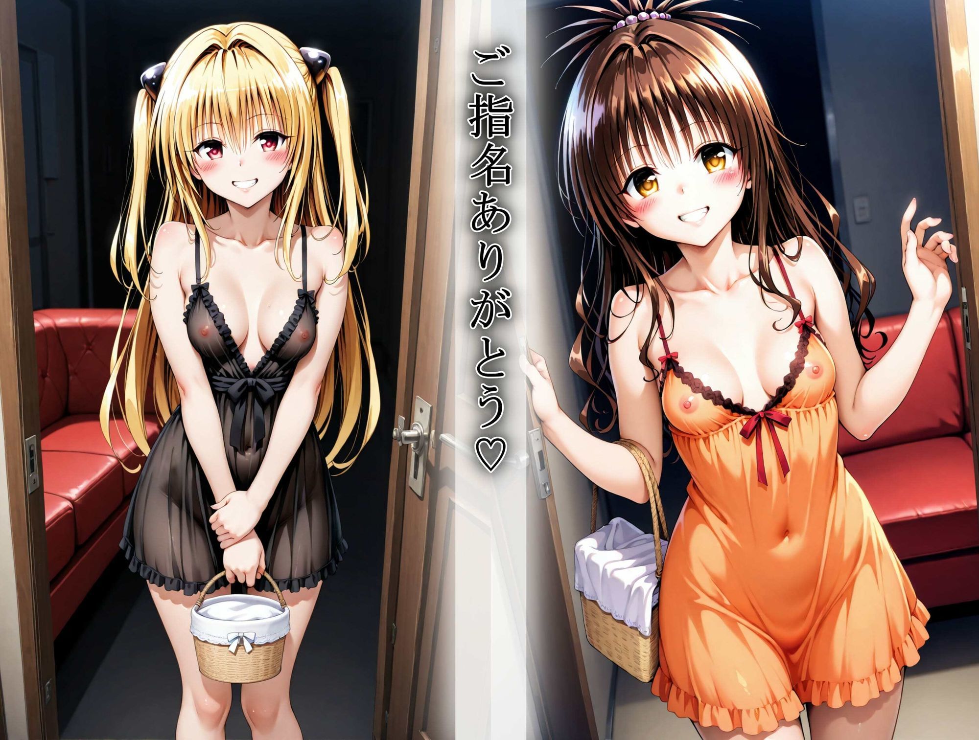 憧れのヒロインとHができるヒロイン高級ピンサロ店〜トラ〇ル ヤミ＆美柑編〜 - サンプル画像 1