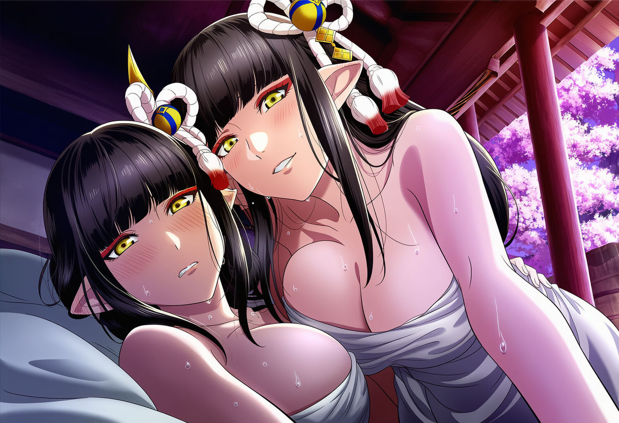 ヒノエ ＆ ミノトの極上『焦らしWフェラ』ご奉仕 - サンプル画像 1