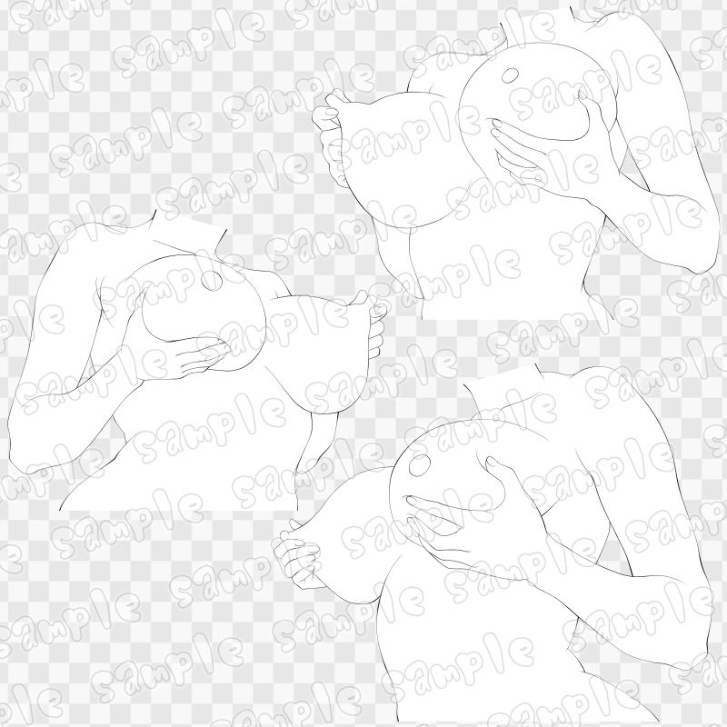 線画素材集［手］15 - サンプル画像 1