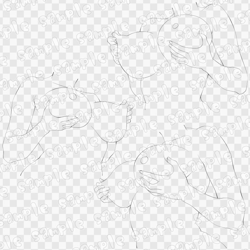 線画素材集［手］15 - サンプル画像 2