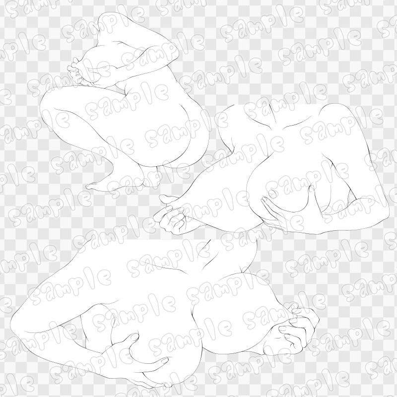 線画素材集［手］16 - サンプル画像 1