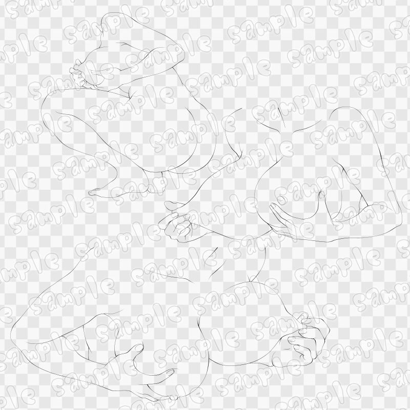 線画素材集［手］16 - サンプル画像 2