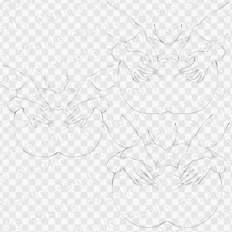 線画素材集［手］19 - サンプル画像 2