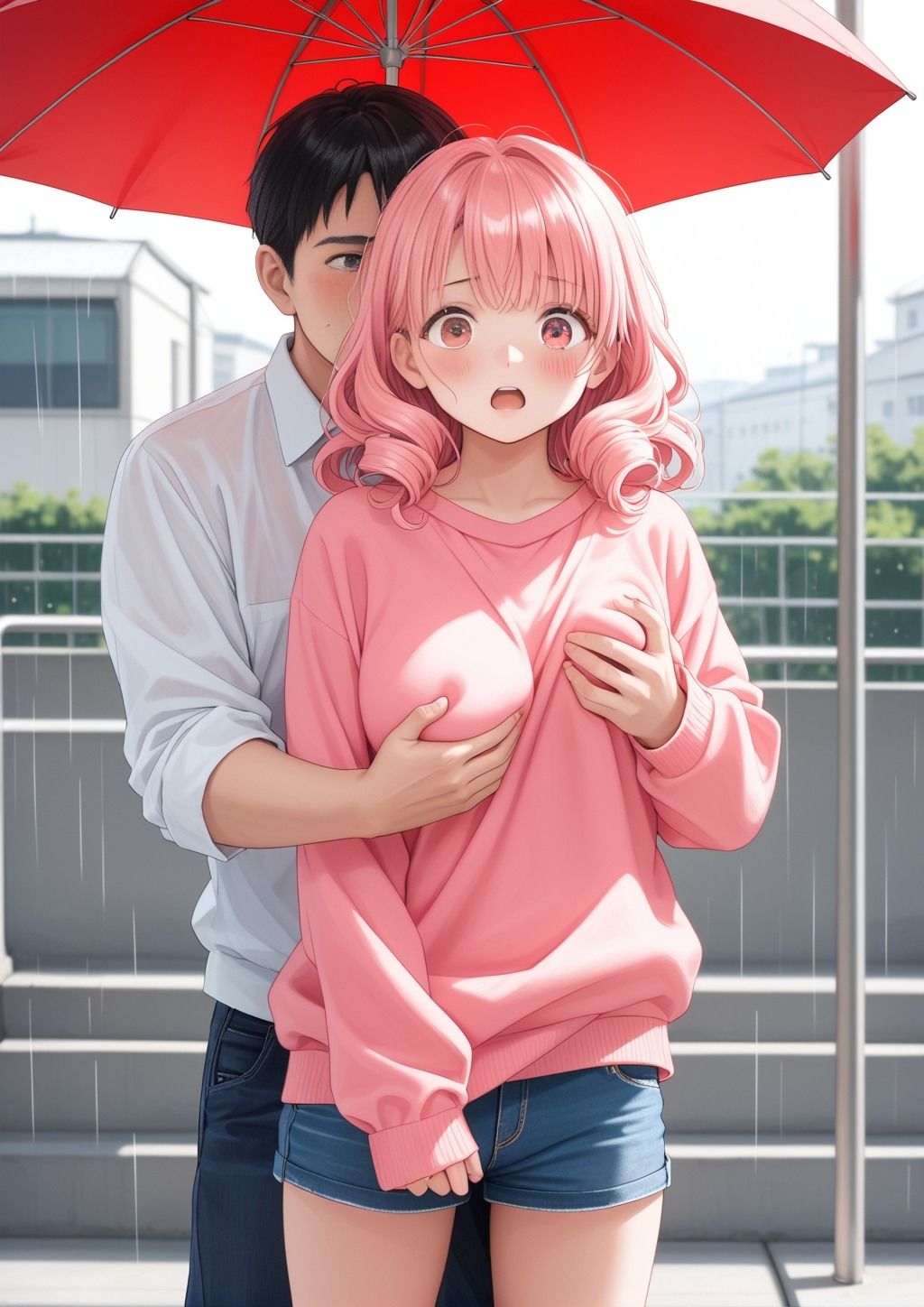 ちょっと服の上から胸を触らせてもらえませんか？ - サンプル画像 7