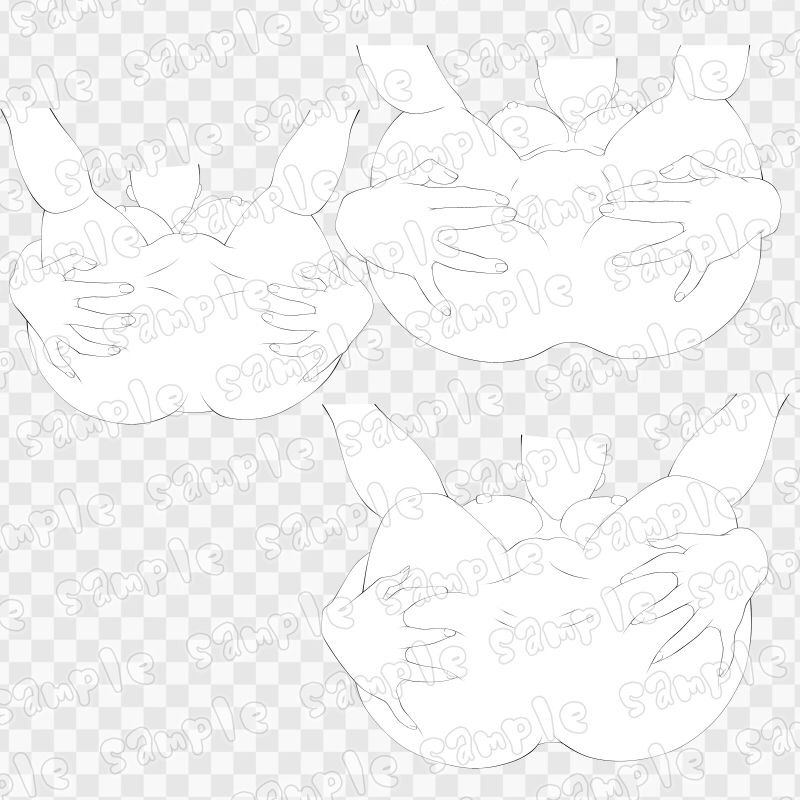 線画素材集［手］20 - サンプル画像 1