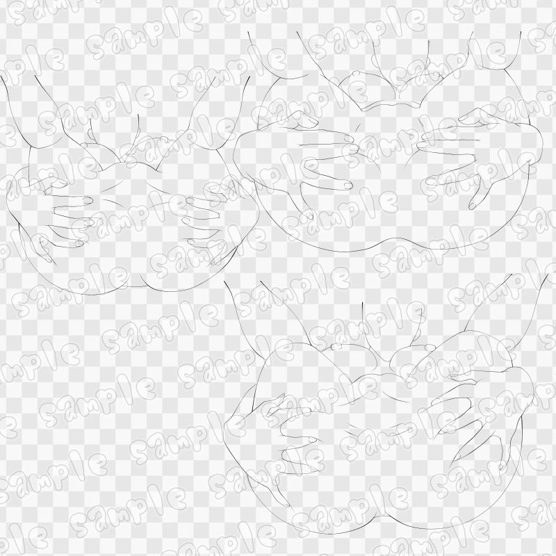 線画素材集［手］20 - サンプル画像 2