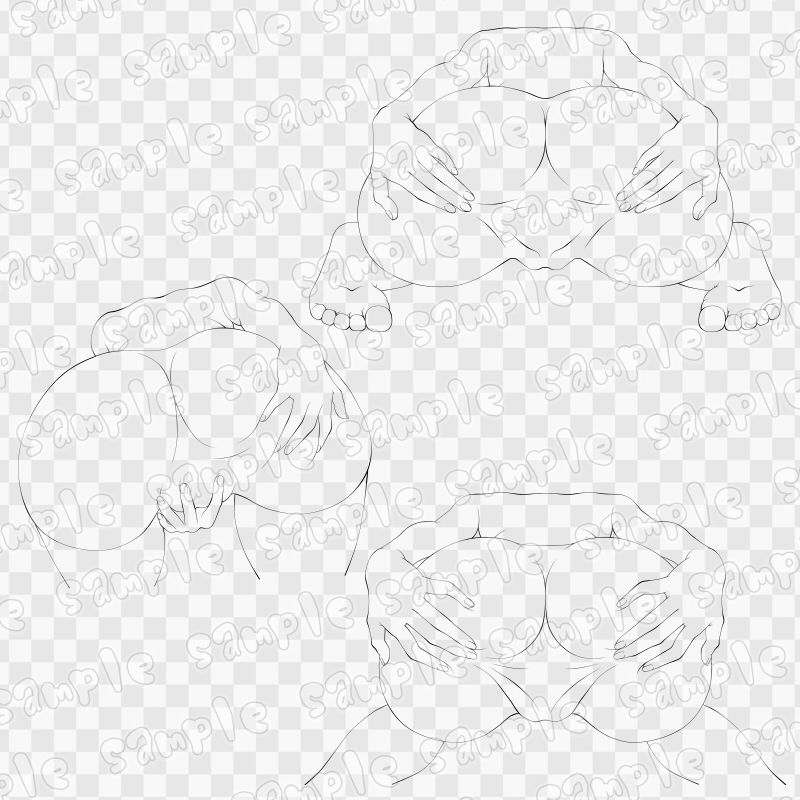 線画素材集［手］21 - サンプル画像 2