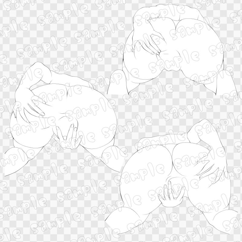 線画素材集［手］22 - サンプル画像 1