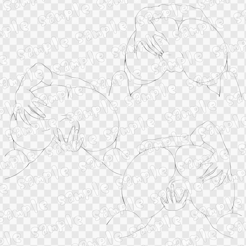 線画素材集［手］22 - サンプル画像 2