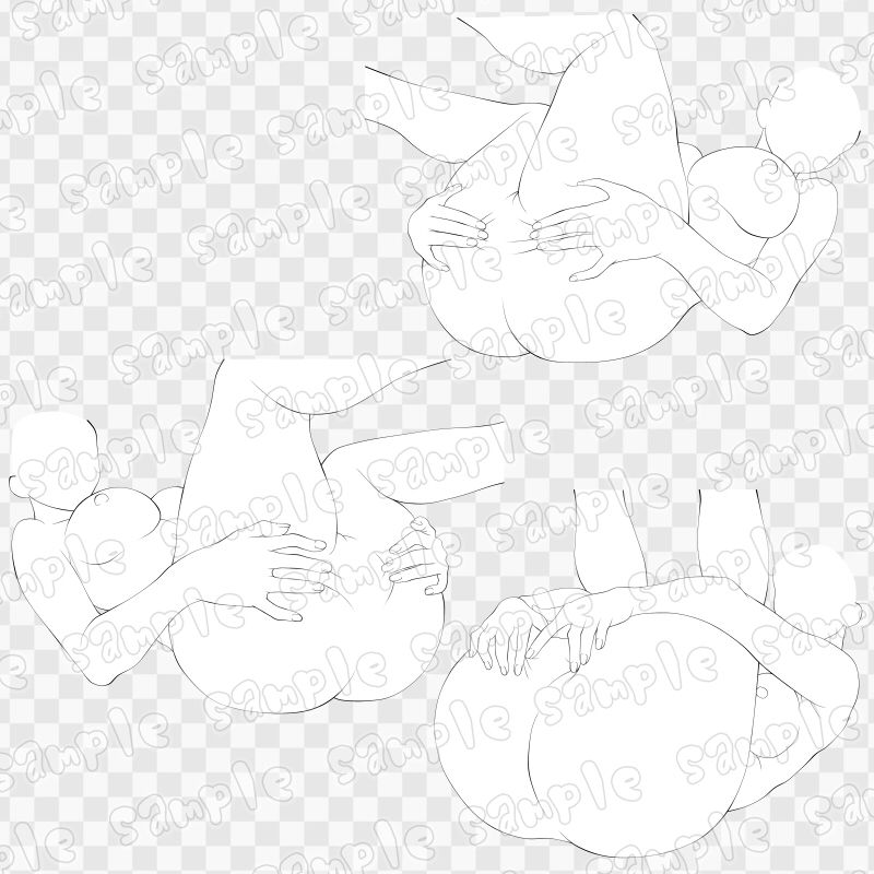 線画素材集［手］23 - サンプル画像 1