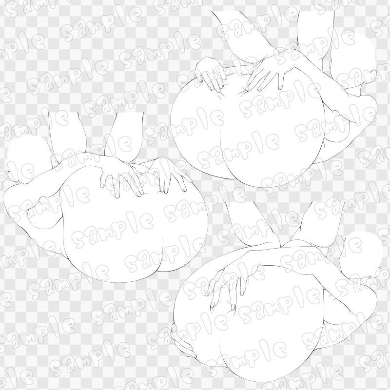 線画素材集［手］24 - サンプル画像 1