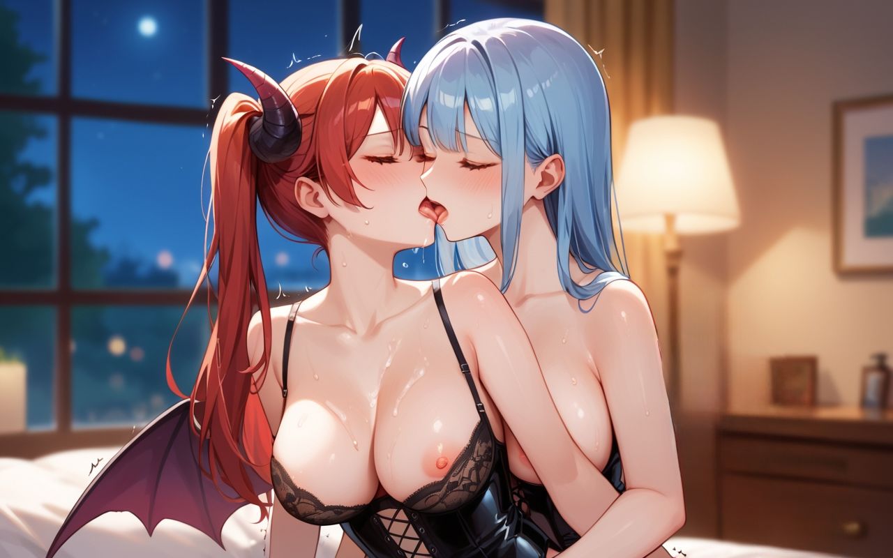 百合×ふたなり  サキュバス編 - サンプル画像 5