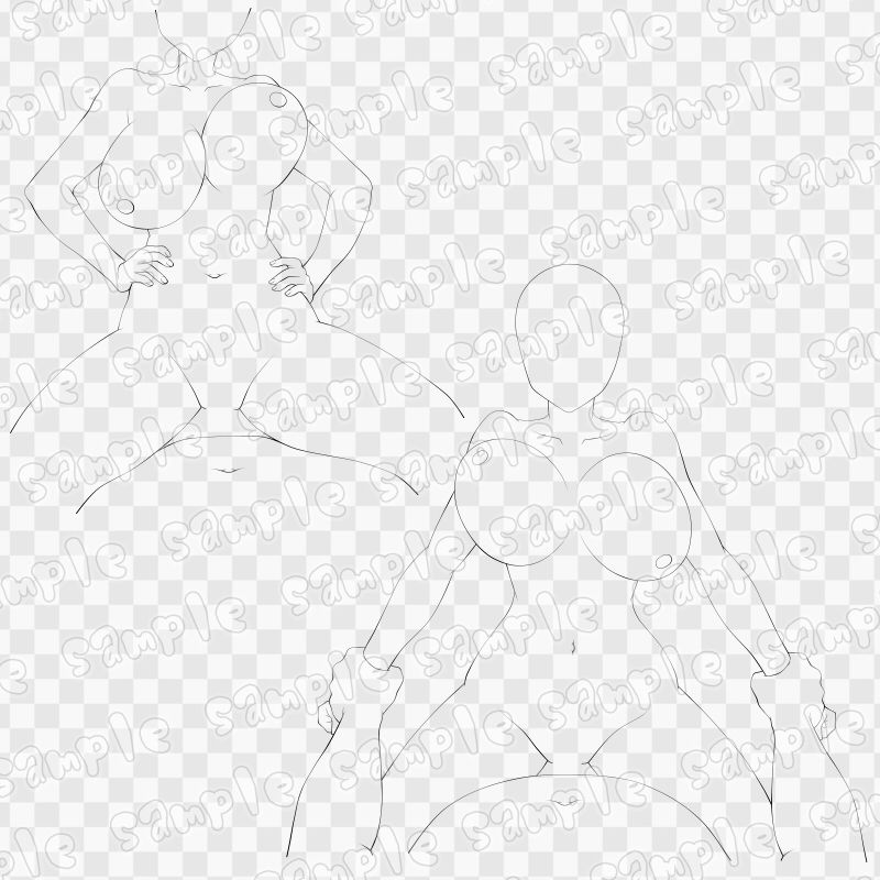 線画素材集［手］28 - サンプル画像 3