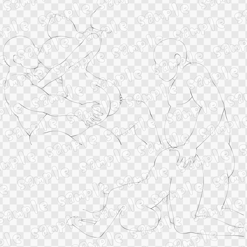 線画素材集［手］30 - サンプル画像 3