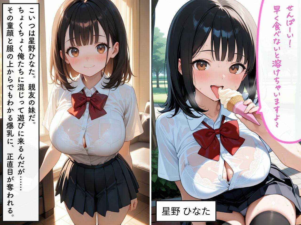 親友の巨乳妹に誘惑されて背徳の中出しセックス - サンプル画像 1