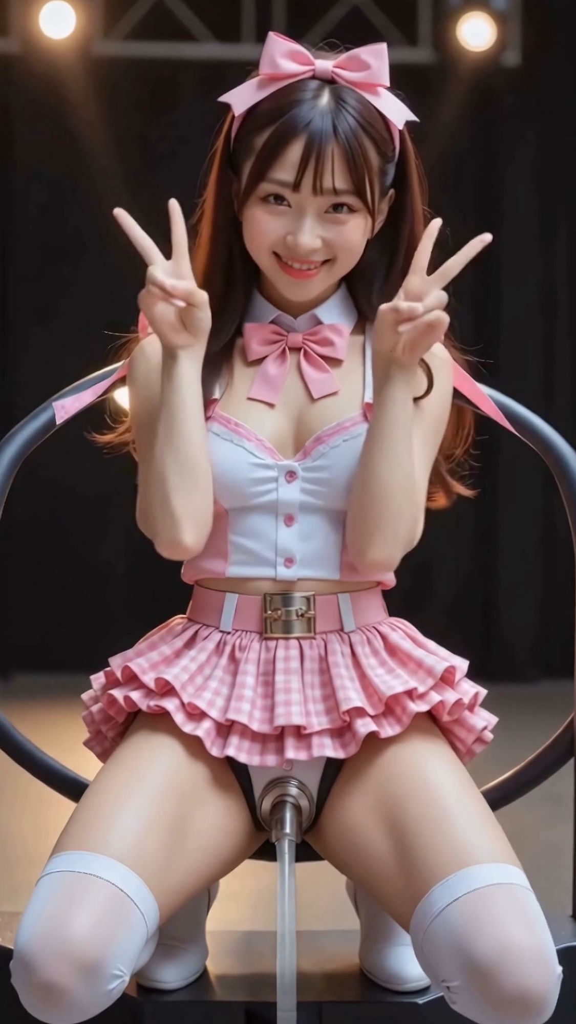 【動画】限界突破 精〇で投票！清純アイドルのお楽しみ抽選会 - サンプル画像 4