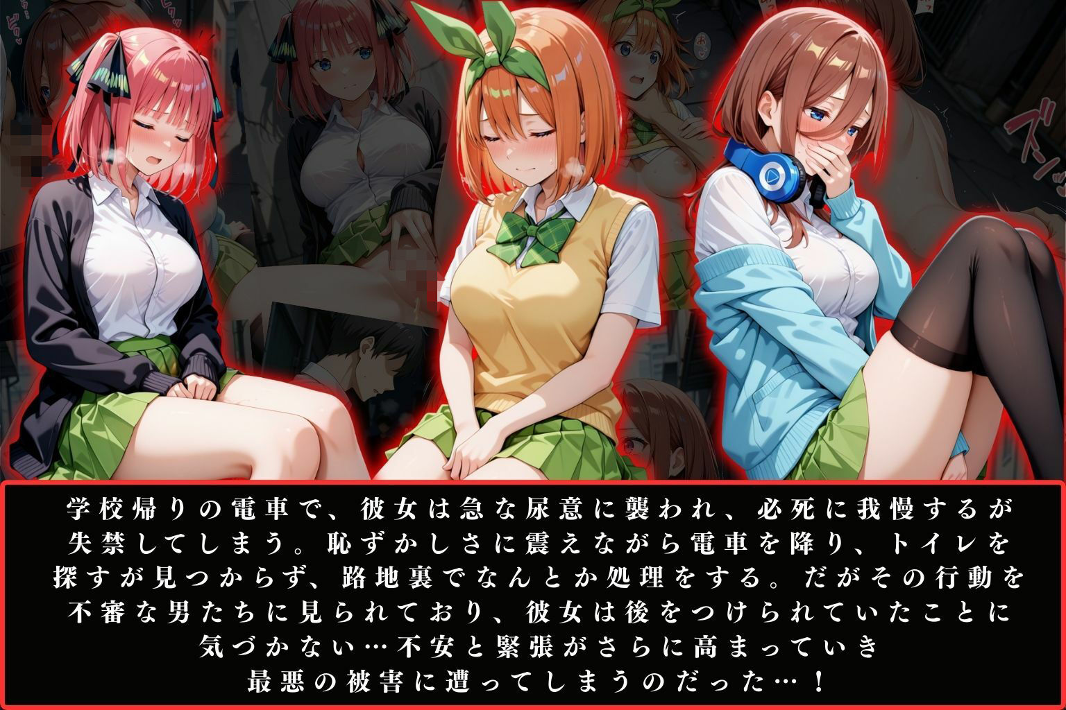 女子校生通勤電車限界失禁‐Vol 1- - サンプル画像 1