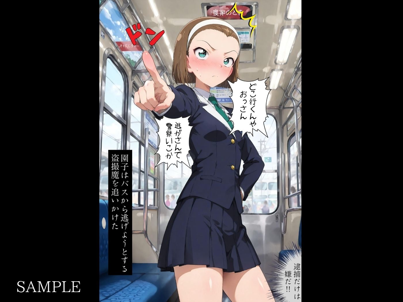 痴●バス〜パンツ盗撮を注意しただけなのに〜鈴木●子編 - サンプル画像 7