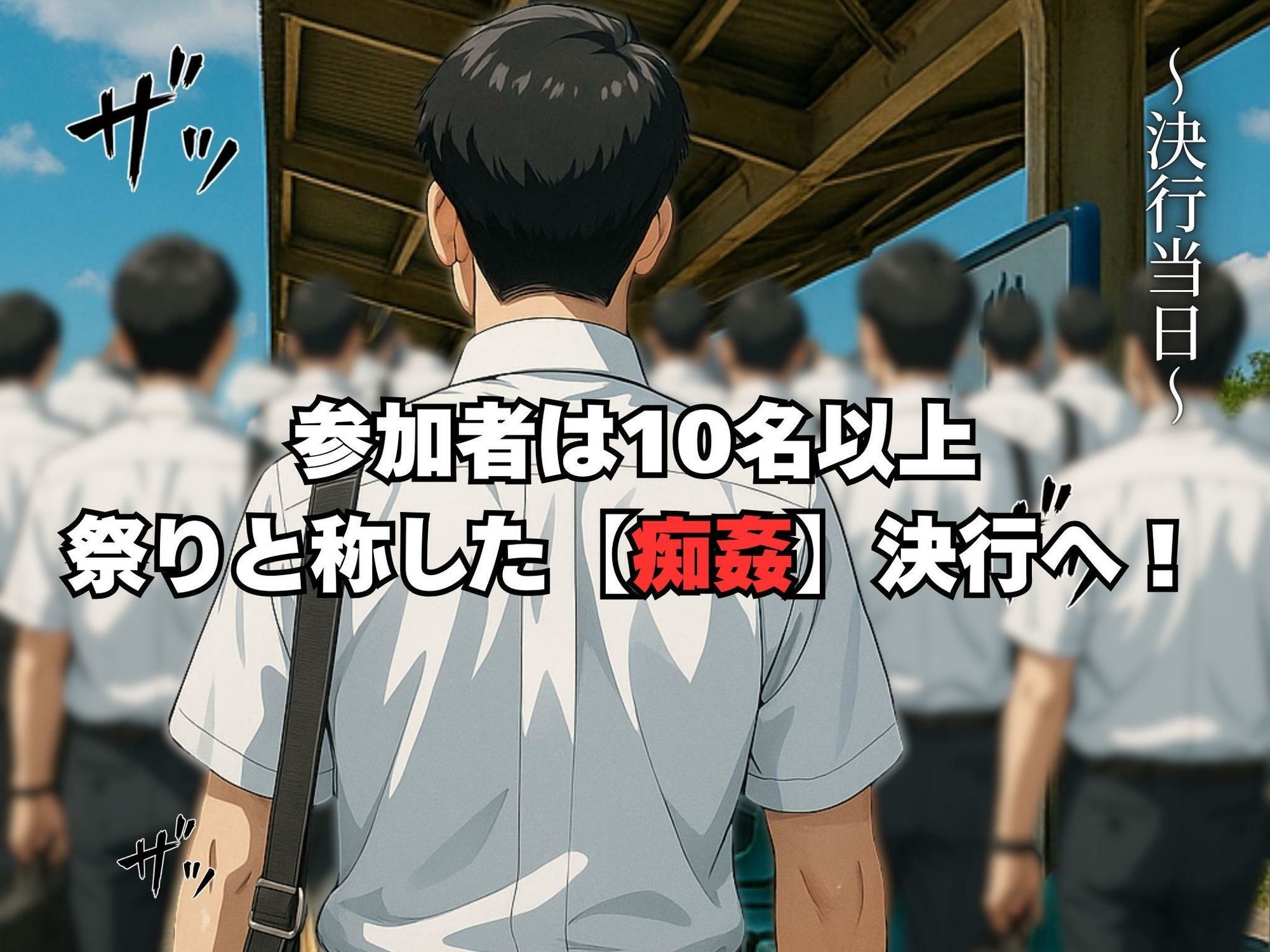 【新感覚同人作品】掲示板で集まった男達が巨乳ヒロインをハメ撮り投稿！ゲスの極みの一部始終「痴姦したったw」 - サンプル画像 6