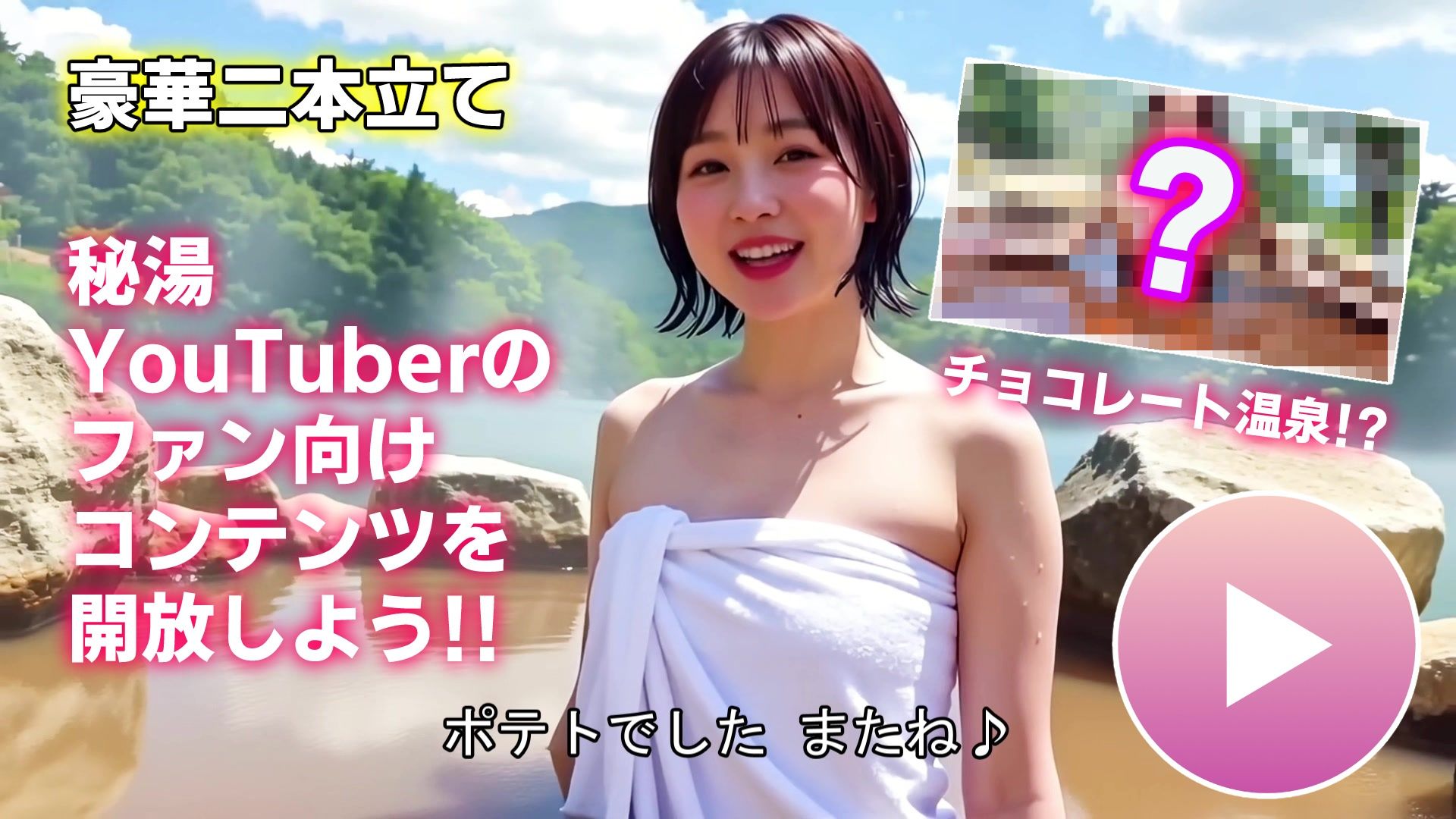 【動画】舐めたいエロ乳首接写スペシャル2！！〜秘湯YouTuberポテト＆ミスキャンバス決定 女体アート〜 - サンプル画像 9