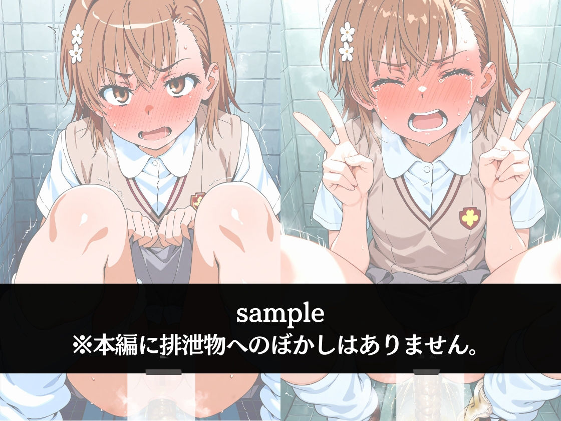 極太ウンコトイレ乱入〜絶対に見られたくない姿〜御〇美琴 - サンプル画像 1