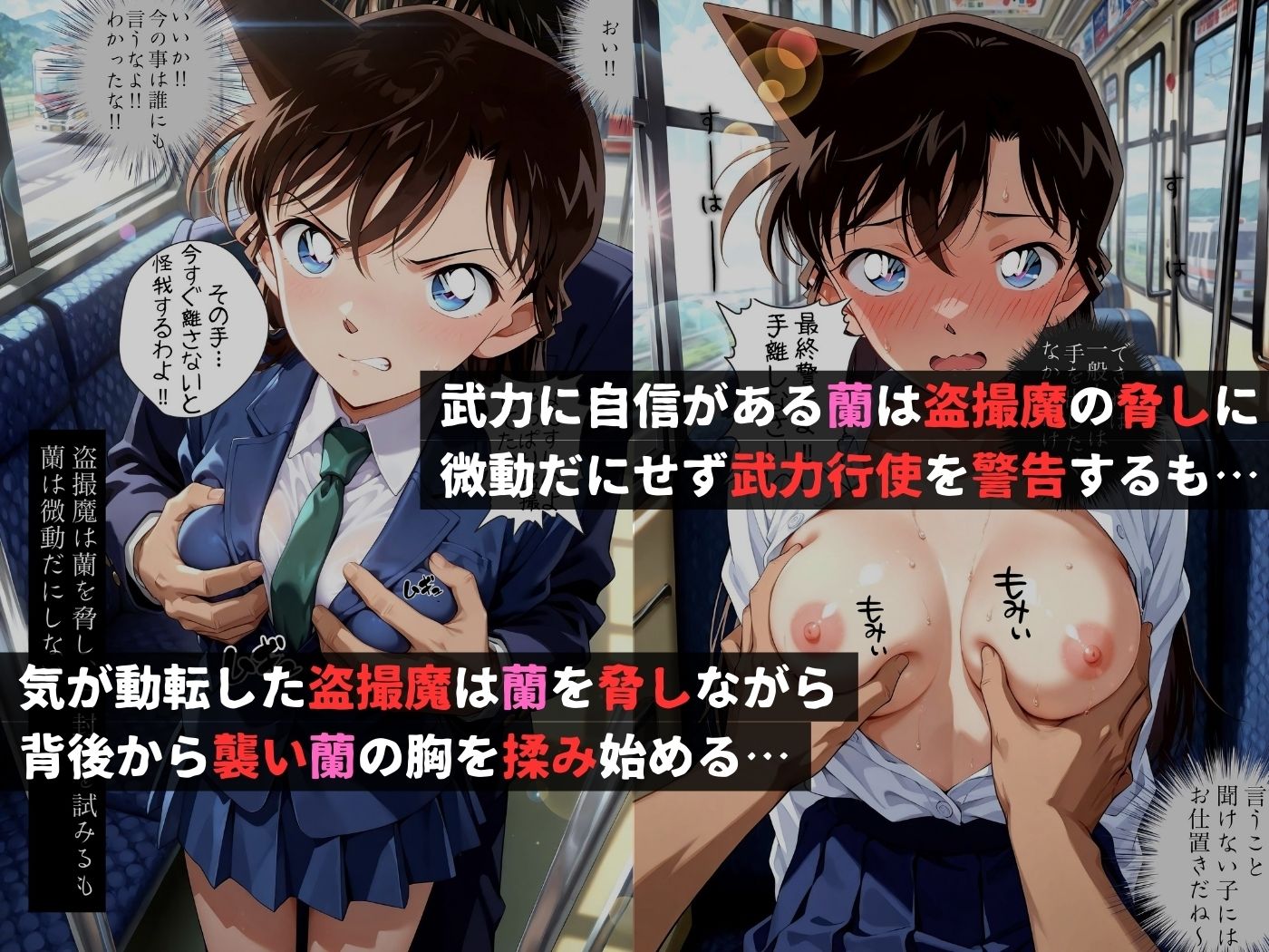 痴●バス〜パンツ盗撮を注意しただけなのに〜毛●蘭編 - サンプル画像 2