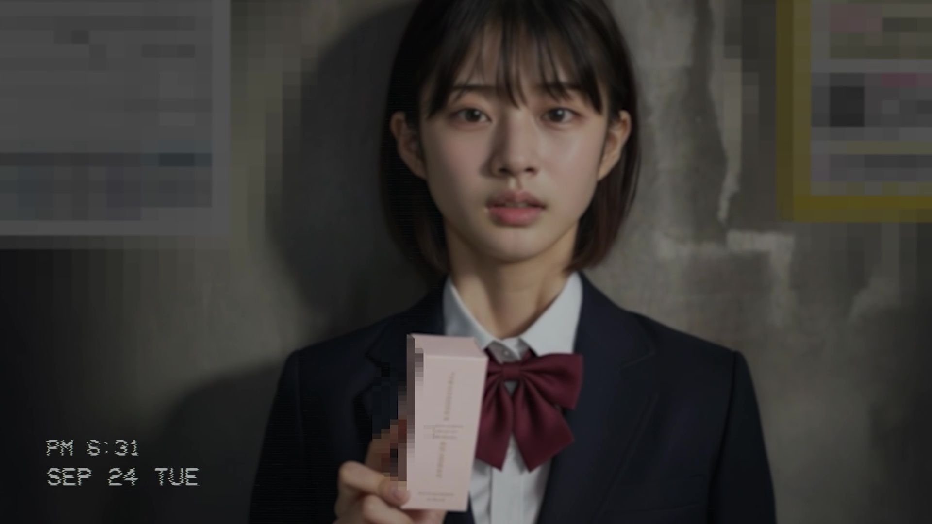 万引き女子校生のお仕置き謝罪動画 17 - サンプル画像 3