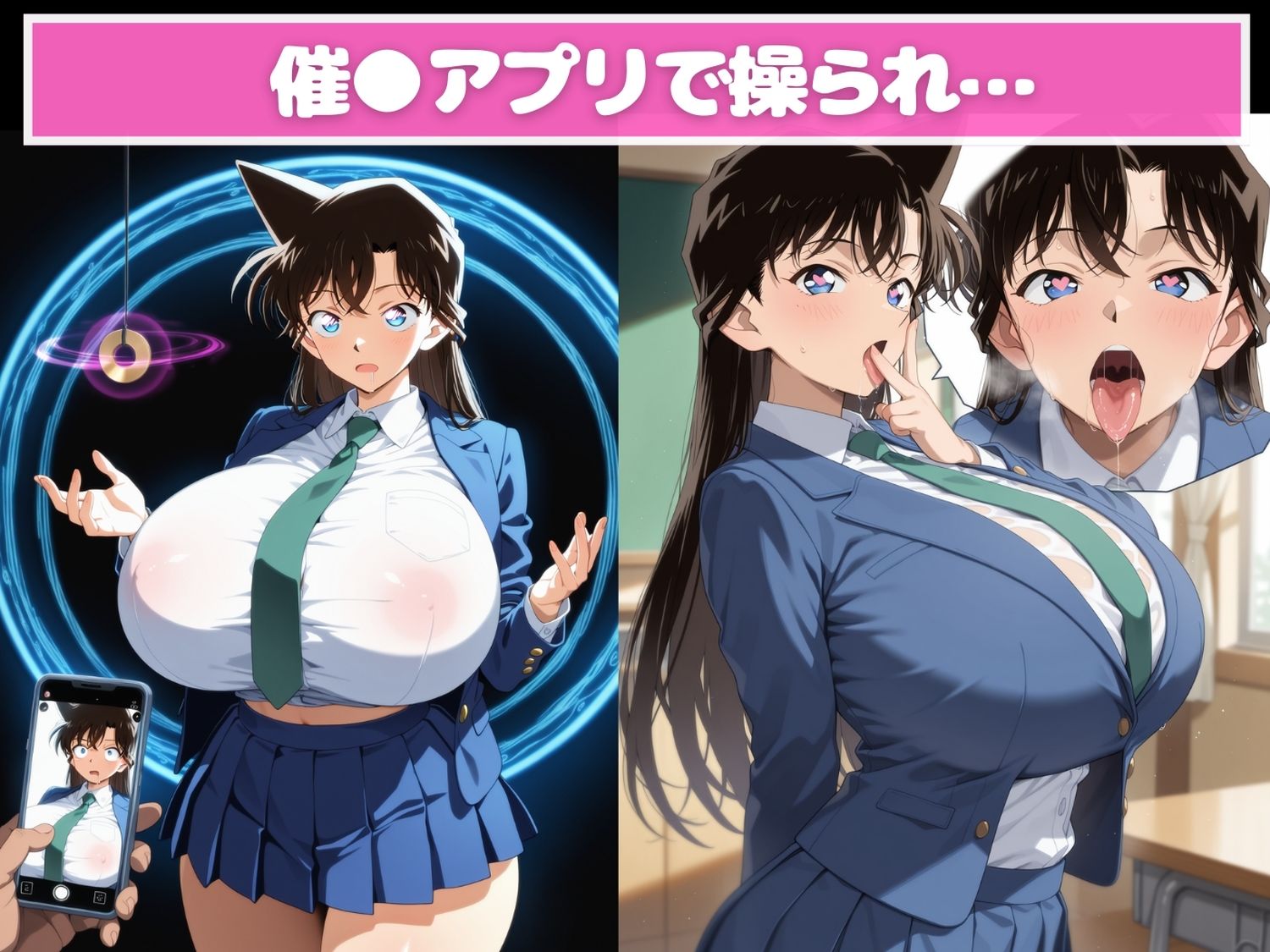 【寝取られ・催●】爆乳・デカ尻コスプレ図鑑  〜毛●蘭 編〜 - サンプル画像 1
