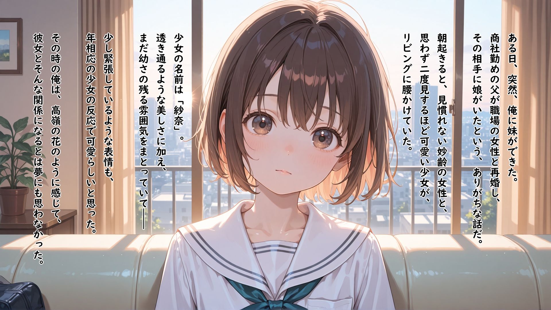 突然家族になった超可愛い義妹が清楚な顔に似合わずエッチな恰好で俺を挑発してくる - サンプル画像 1