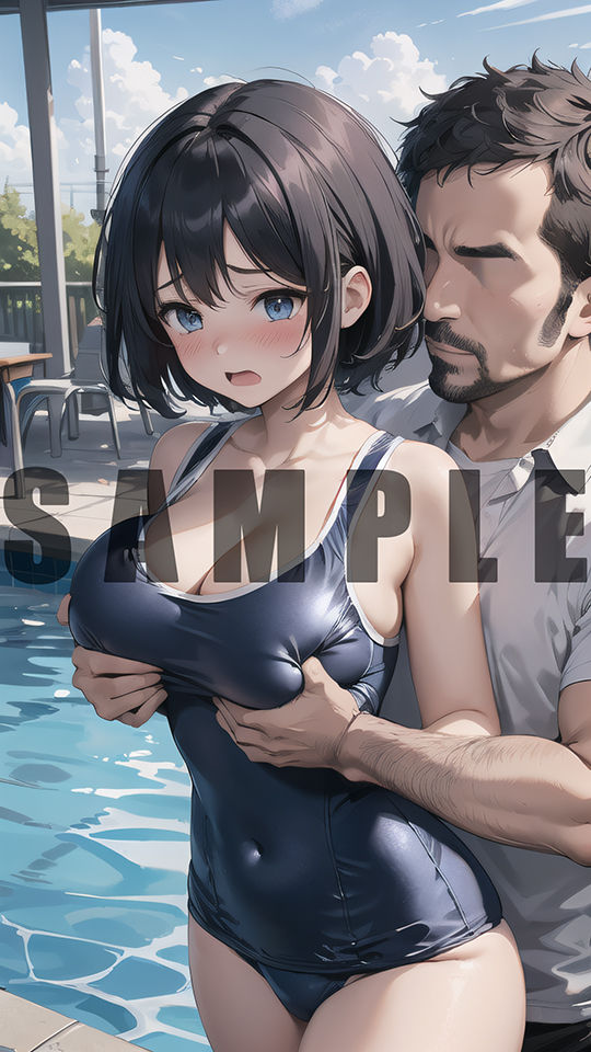 次回作でヤリチンに処女を奪われる清楚系黒髪ショートカット巨乳美少女のグラビア写真集 - サンプル画像 6