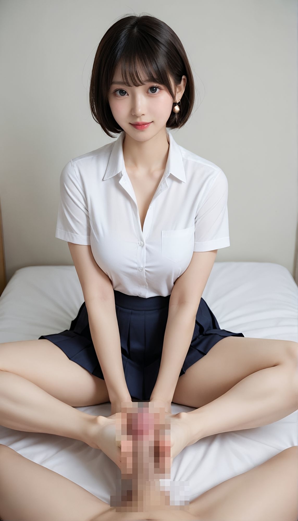 女子校生の足コキ - サンプル画像 5