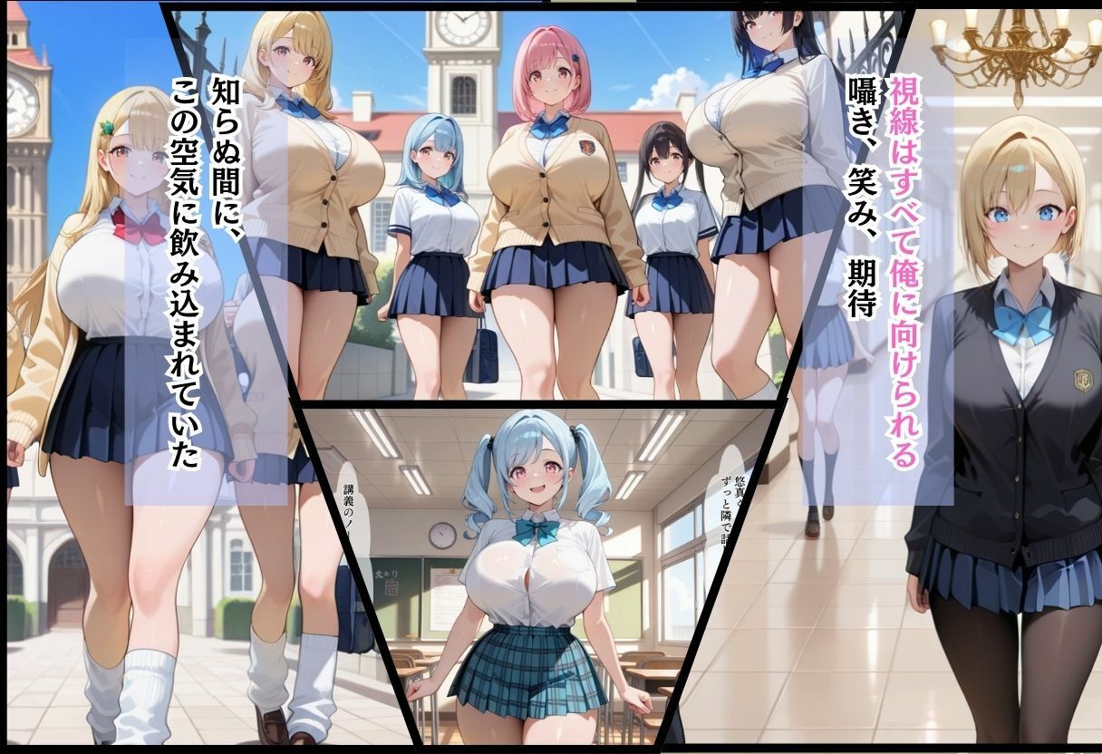 間違って女子校に入学したらムチムチ女子校生に毎日中出しを要求される学園生活〜青ツインテ＆金髪ポニテ編〜 - サンプル画像 2