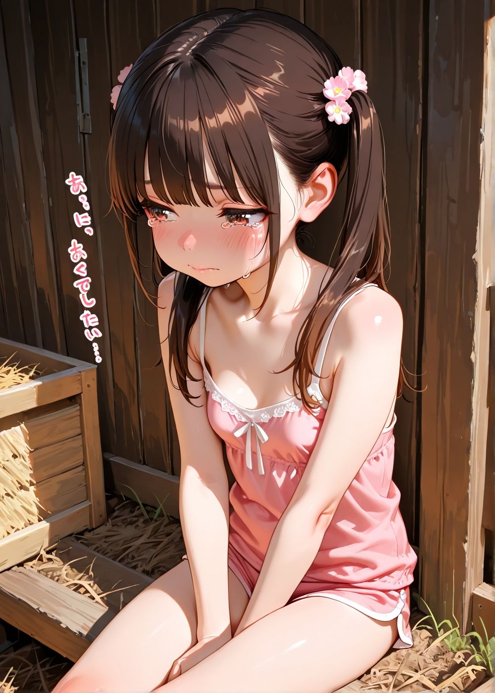 妹が小屋で無〇やり種付けセックスされた - サンプル画像 9